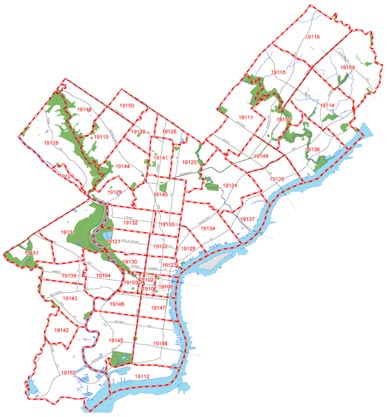 Philadelphia Zip Code Map Printable - United States Map